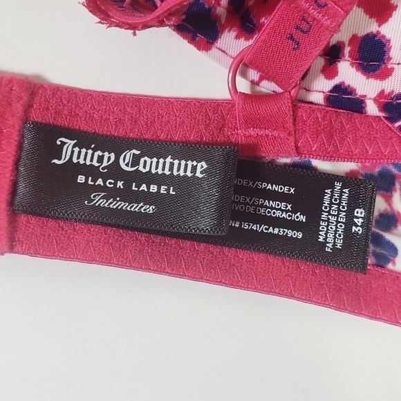 Juicy Couture Pink Animal Print Bra - 34B - Picture 5 of 5